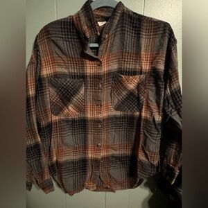 Plaid Button-Up Shirt